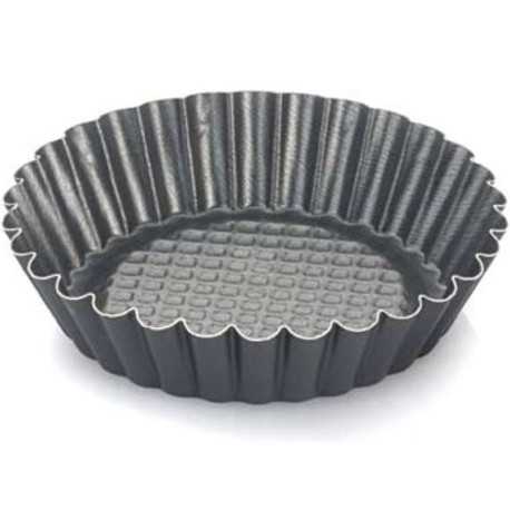 Formina Crostatina Tonda con Fondo Rialzato in alluminio antiaderente di diametro 10 cm e 12 cm Formina Crostatina Tonda con Fondo Rialzato in alluminio antiaderente di diametro 10 cm e 12 cm