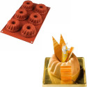 Gugelhopf Silikomart stampo silicone per 6 piccole ciambelle di ø7,5 cm