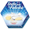 Confetti Lieto Evento Stelle della Felicità Bianche Crispo da 500 g: astuccio confetti incartati singolarmente