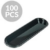 100 Vassoi monoporzioni Fascion Eclair di Silikomart, in plastica nera, riutilizzabili 100 Vassoi monoporzioni Fascion Eclair di Silikomart, in plastica nera, riutilizzabili