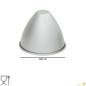 Stampo Bambola forma cono in alluminio anodizzato diametro 18,5 cm