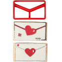Tagliapasta dolci messaggi Decora: taglia biscotti in plastica busta per lettere 11,2x6xh2,2 cm