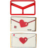 Tagliapasta dolci messaggi Decora: taglia biscotti in plastica busta per lettere 11,2x6xh2,2 cm Tagliapasta dolci messaggi Decora: taglia biscotti in plastica busta per lettere 11,2x6xh2,2 cm