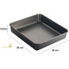 Teglia quadrata in alluminio antiaderente di 30x30xh5,5 cm da Vespa
