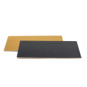 Sottotorta accoppiato oro e nero rettangolare da 20 per 30 cm, sottile da 3 mm