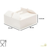 Scatola per torta rettangolare con manico 36 cm x 21 cm altezza 12 cm in cartoncino bianco per alimenti Scatola per torta rettangolare con manico 36 cm x 21 cm altezza 12 cm in cartoncino bianco per alimenti
