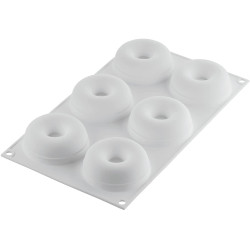 Stampo 6 ciambelle eleganti 3D o 6 donuts gourmand 80 in silicone da Silikomart