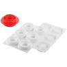 Promise 65 ml Silikomart stampo in silicone con tagliapasta per 6 anelli ø85/44 h20 mm Promise 65 ml Silikomart stampo in silicone con tagliapasta per 6 anelli ø85/44 h20 mm
