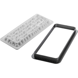 Kit Torta Rettanoglare Bolle o Kit Tarte Ring Bubble 265x105 mm da Silikomart