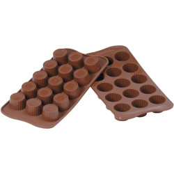 Stampo Cioccolato praline in silicone marrone, SCG07 da Silikomart