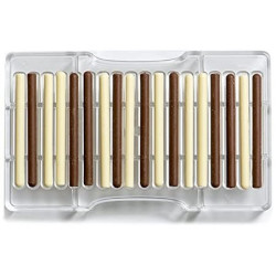 Sigaro di Cioccolato Decora – Stampo in Policarbonato per 18 barrette (8,5×H5,5cm)