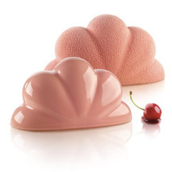 Nuvola Silikomart – kit 2 Stampi in Silicone per Comporre Semifreddi e Torte a Fiore Ø22×H6cm