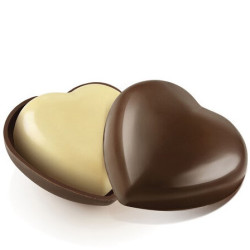 Secret Love Silikomart – kit 2 Stampi Termoformati per Cuori Cavi 3D (Grande 123×115×H44mm, Piccolo 93×99×H36mm)