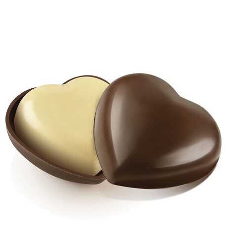 Secret Love o Amore Segreto Kit 2 Stampi Cioccolato Termoformato 3D a forma di cuore da Silikomart