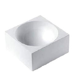 Stampo Zuccotto Tortaflex Zuc in silicone bianco di diametro 115 mm e volume 400 ml da Silikomart