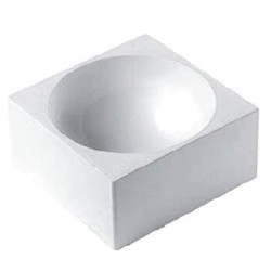 Stampo Zuccotto Tortaflex Zuc in silicone bianco di diametro 160 mm e volume 1108 ml da Silikomart