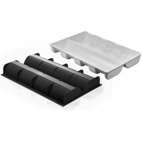 Kit stampo 2 tronchi 58 cm, 15,2 cm, h 7,6 cm con supporto in plastica da Silikomart Kit stampo 2 tronchi 58 cm, 15,2 cm, h 7,6 cm con supporto in plastica da Silikomart
