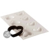 Kit Mini Tarte Petit Amour o Mini torte Amore stampo in silicone per 8 tortine a cuore da Silikomart