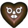 Stampo cioccolato forma cuore lui e lei 40 gr in policarbonato