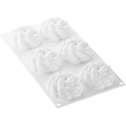 Stampo Fleur 90 stampo in silicone bianco per 6 fiori di 10 cm da Silikomart
