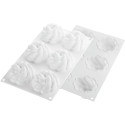 Stampo Fleur 90 stampo in silicone bianco per 6 fiori di 10 cm da Silikomart
