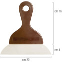 Tarocco o spatola o raschia multiuso in metallo con manico in plastica larga 20 cm, alta 4 cm
