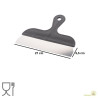 Tarocco o spatola o raschia multiuso in acciaio inox con manico in plastica larga 27 cm, alta 5,5 cm da Silikomart Tarocco o spatola o raschia multiuso in acciaio inox con manico in plastica larga 27 cm, alta 5,5 cm da Silikomart