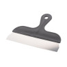 Tarocco o spatola o raschia multiuso in acciaio inox con manico in plastica larga 27 cm, alta 5,5 cm da Silikomart Tarocco o spatola o raschia multiuso in acciaio inox con manico in plastica larga 27 cm, alta 5,5 cm da Silikomart
