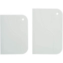 Set 2 spatole tarocco Lisce in plastica bianca da Decora