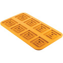 Stampo Quadrato 3.0 per 8 impronte in silicone giallo da Silikomart Linea Naturae