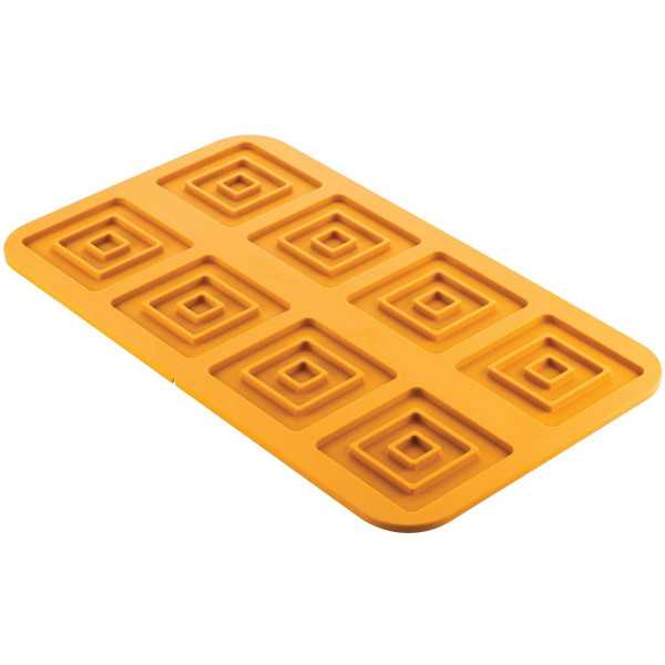 Stampo Quadrato 4.0 per 8 impronte in Silicone giallo da Silikomart Linea Naturae