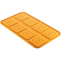 Stampo Quadrato 3.0 per 8 impronte in silicone giallo da Silikomart Linea Naturae