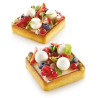 Tarte Ring Square 8x8xh2 cm Silikomart anello microforato crostatina quadrata set 6 pz Tarte Ring Square 8x8xh2 cm Silikomart anello microforato crostatina quadrata set 6 pz