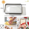 Forma Crostata Rettangolare Fondo Mobile 32 cm x 22 cm h 3,5 cm in acciaio alta qualità da Decora Forma Crostata Rettangolare Fondo Mobile 32 cm x 22 cm h 3,5 cm in acciaio alta qualità da Decora