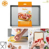 Forma Crostata Rettangolare Fondo Mobile 32 cm x 22 cm h 3,5 cm in acciaio alta qualità da Decora Forma Crostata Rettangolare Fondo Mobile 32 cm x 22 cm h 3,5 cm in acciaio alta qualità da Decora