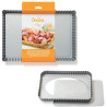 Forma Crostata Rettangolare Fondo Mobile 32 cm x 22 cm h 3,5 cm in acciaio alta qualità da Decora Forma Crostata Rettangolare Fondo Mobile 32 cm x 22 cm h 3,5 cm in acciaio alta qualità da Decora