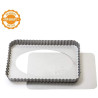 Forma Crostata Rettangolare Fondo Mobile 32 cm x 22 cm h 3,5 cm in acciaio alta qualità da Decora Forma Crostata Rettangolare Fondo Mobile 32 cm x 22 cm h 3,5 cm in acciaio alta qualità da Decora