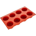 Cylinders SF028 Silikomart: stampo in silicone 8 monoporzioni a cilindro diametro 6 cm, altezza 3,5 cm