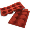 Cylinders SF028 Silikomart: stampo in silicone 8 monoporzioni a cilindro diametro 6 cm, altezza 3,5 cm
