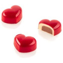 CH020 Kit Cuore 01: Stampo Tritan + Stampo Silicone 24 Cioccolatini Cuori Silikomart