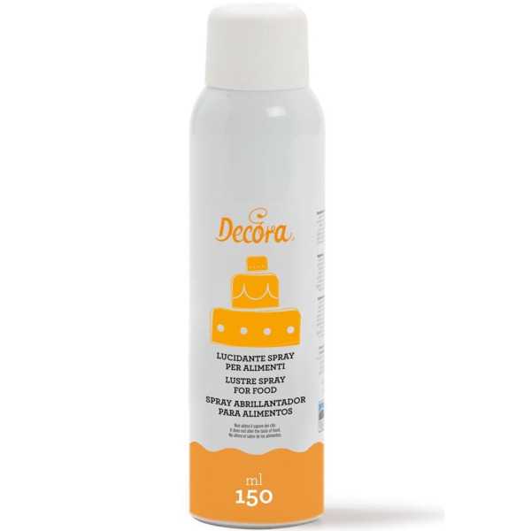 Spray Lucidante Trasparente Alimentare di 150 ml da Decora