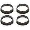Set 4 stampi ad anello micro-forato per crostate o torte tonde tarte ring da 10 cm di Silikomart Set 4 stampi ad anello micro-forato per crostate o torte tonde tarte ring da 10 cm di Silikomart