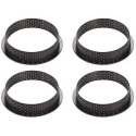 4 Stampi ad anello micro-forato per crostate o torte tonde tarte ring da 12 cm di Silikomart