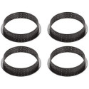 4 Stampi ad anello micro-forato per crostate o torte tonde tarte ring da 12 cm di Silikomart