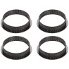 4 Stampi ad anello micro-forato per crostate o torte tonde tarte ring da 12 cm di Silikomart 4 Stampi ad anello micro-forato per crostate o torte tonde tarte ring da 12 cm di Silikomart
