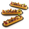 Set 6 stampi ad anello microforati per crostatine o torte oblunghe tarte ring oblong da 15 cm di Silikomart Set 6 stampi ad anello microforati per crostatine o torte oblunghe tarte ring oblong da 15 cm di Silikomart
