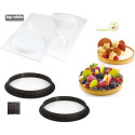 Kit Stampi Tarte Ring Round ø15 cm da Silikomart per Crostate e Torte di ø15 cm