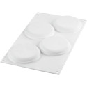 Decor Round 80 ml diametro 8,5 cm stampo tondo in silicone bianco da Silikomart