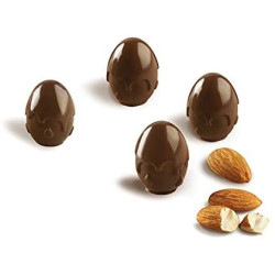 Stampo cioccolato ovetti tridimensionali con decoro a colata Choco Drop da Silikomart