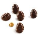 Stampo cioccolato ovetti tridimensionali con decoro a spirale o Choco Spiral da Silikomart